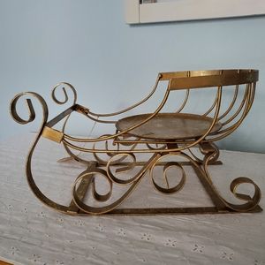 Gold Decorative Sleigh Candle holder NWT